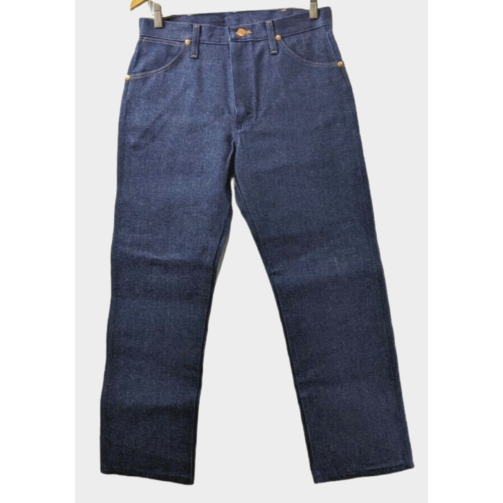 Wrangler Mens 13Mwz Dark Wash High Rise Rigid Cowboy Cut USA Made Jeans 31x29 13